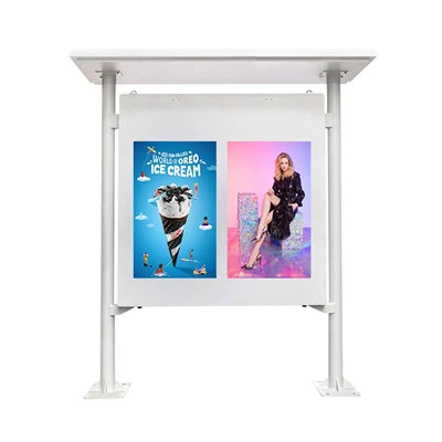 Quiosco de información al aire libre techado